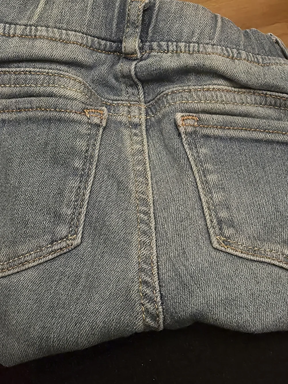GAP Girls 3T Two-Tone Blue Denim Jeans with Heart Patch